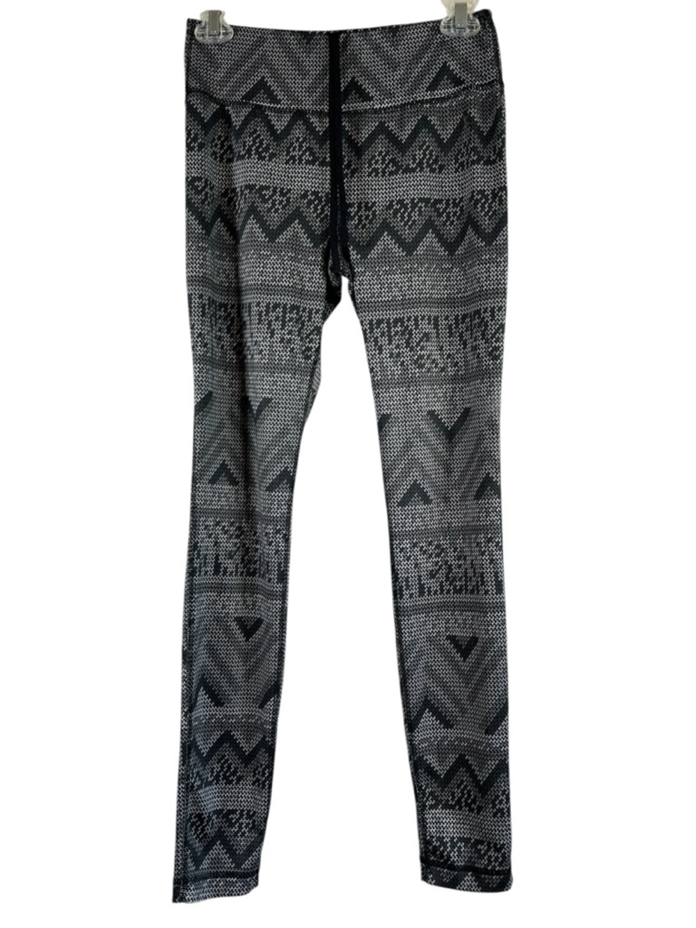 Danskin Black & Gray Patterned Activewear Leggings Size XS